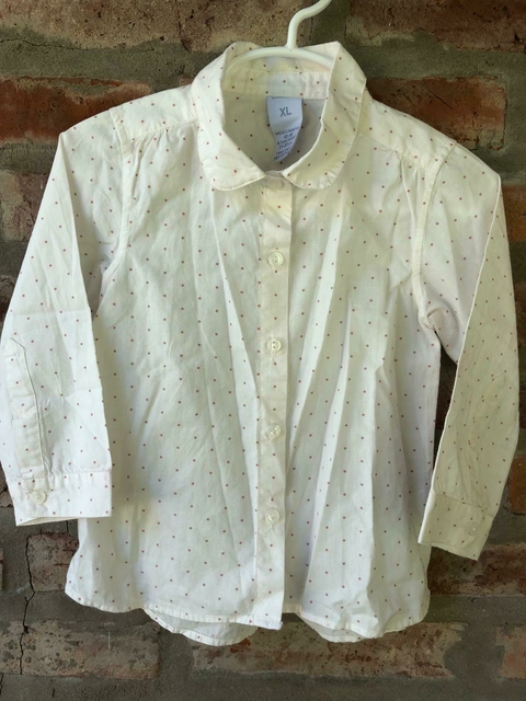 12/18M | Camisa ML blanca con pintitas. CHEEKY. 12/18 meses.