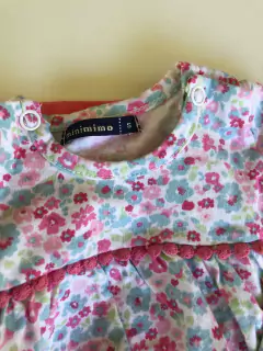 SET 3M | Remera ML con flores y pantalón ranita rosa. MIMO y CARTERS. 3 meses. en internet