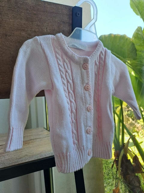 RN | Sweater de hilo prendido rosa de hilo - CALA AZUL - Talle 0 (RN)