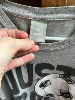 14A | Remera gris ML con pelota. MIMO. Talle 14. - comprar online