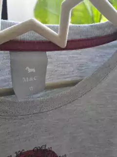 12A | Remera ML gris c letras bordó - MIMO - Talle 12 años - comprar online