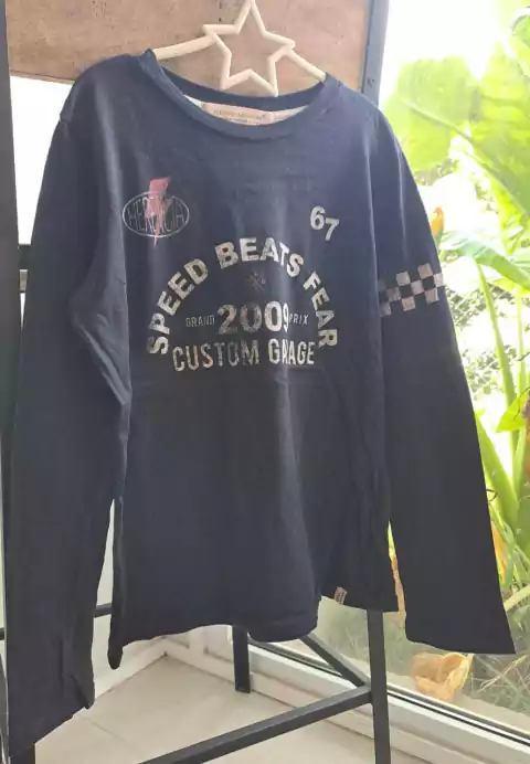 12A | Remera ML nefra c letras beige - HERENCIA ARGENTINA - Talle 12 años