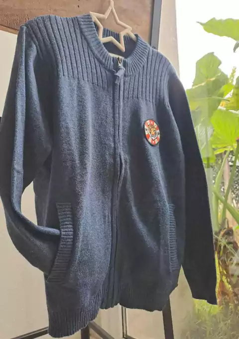 6A | Sweater azul c cierre - WANAMA - Talle 6 años