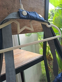 RN | Bolso maternal azul impermeable, interior azul a lunares blancos - BABY COTTONS - Talle RN - tienda online