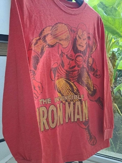 14A | Remera de algodón roja ML "Iron Man" - COLLECTABILITEES - Talle XL de niños. 14 años o S de adulto, en internet