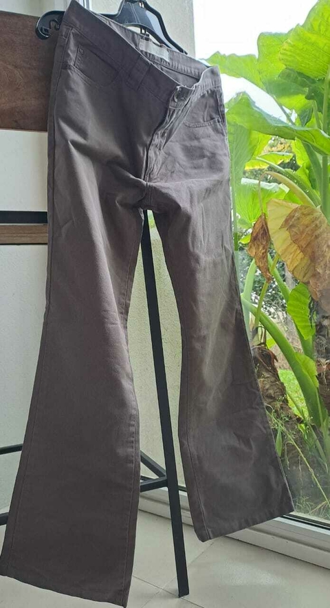 Pantalón gabardina marrón amplio - YAGMOUR - Talle 28
