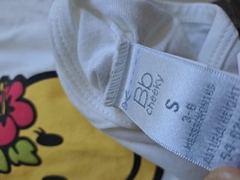 3/6M | NUEVO - Body MC blanco c emoji - CHEEKY - Talle S (3a6 meses) - Lo Canto • Moda Circular