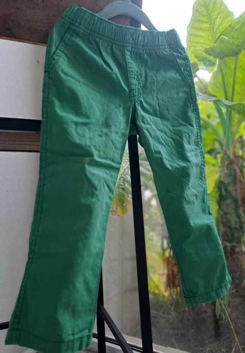 4A | Pantalón verde loro, cintura elástica - CARTERS - Talle 4 años