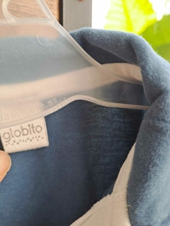 3M | Body ML azul c mangas largas blancas , c cuello- GLOBITO - Talle 3 meses en internet