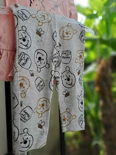 0/3M | Pijama 2 piezas: remera ML rosa c Winnie POOH brillo +pantalón gris c dibujos- DISNEY/ PRIMARK - Talle 0-3 meses - comprar online