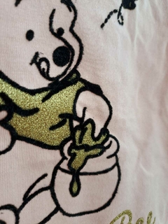 0/3M | Pijama 2 piezas: remera ML rosa c Winnie POOH brillo +pantalón gris c dibujos- DISNEY/ PRIMARK - Talle 0-3 meses - tienda online