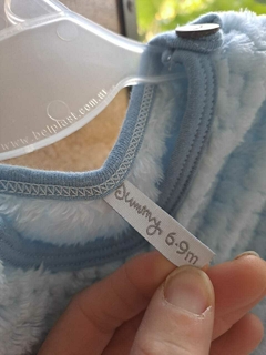 Chaleco celeste de plush panal - SUMMY - Talle 6a9 meses - comprar online