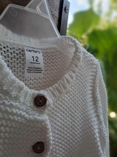 Sweater prendido de hilo blanco -CARTERS - Talle 12 meses en internet