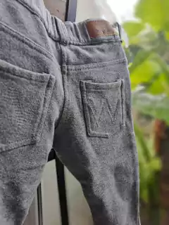 Pantalón de algodón frisa gris - WANAMA - Talle 12 a 18 meses - comprar online