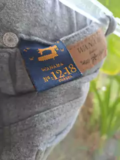 Pantalón de algodón frisa gris - WANAMA - Talle 12 a 18 meses - Lo Canto • Moda Circular