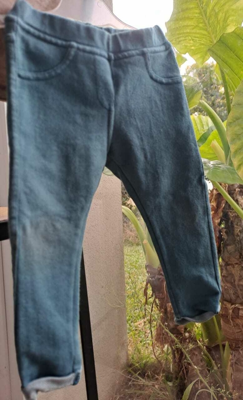 Pantalón de algodón verde petroleo - ZARA - Talle 12 a 18 meses