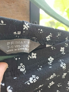 Pantalón de algodón elastizado negro c florcitas blancas - PRIMARK - Talle 7-8 años - comprar online