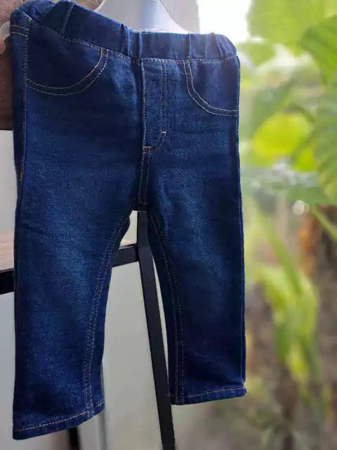 Jean azul elastizado - H&M - Talle 6a9 meses