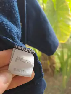 6M | Campera de algodon azul c broches -PCM -Talle 6 meses - comprar online