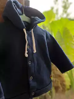 6M | Campera de algodon azul c broches -PCM -Talle 6 meses en internet