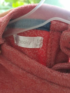 Buzo rojo puños rayados, plush - CHEEKY - Talle M(6a9 meses) - comprar online