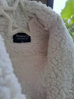 Chaleco de gamuza beige clarito c corderito blanco - MIMO - Talle 6 años - comprar online