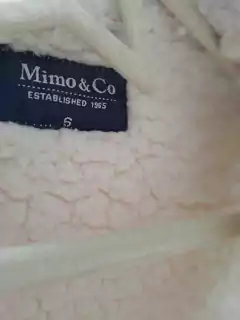 Chaleco de gamuza beige clarito c corderito blanco - MIMO - Talle 6 años en internet