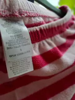Pantalón pijama micropolar rayado blanco y fucsia - Talle 5 años en internet
