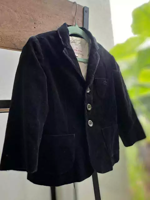 Set: blazer y pantalón pana negro forrado - PAULA CAHEN D ANVERS - Talle 2 años