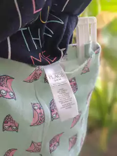 3/6M | Pijama 2 piezas algodon: short y remera MC azul, c buhos - PLACE - Talle 3 a 6 meses - comprar online