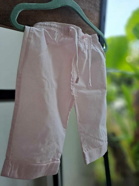 3/6M | Pantalón rosa finito, cintura elastica y cordon - CHEEKY - Talle S (3a6 meses)