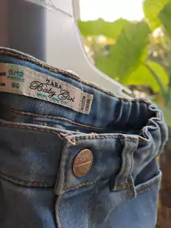 Jean celeste cintura regulable - ZARA - Talle 9a12 meses - comprar online