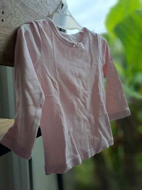 Remera ML rosa clarito - CARTERS - Talle 12 meses