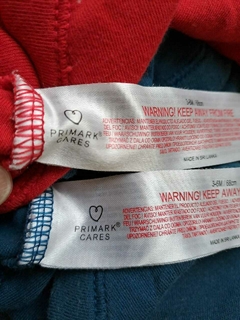 Set 2 bodys MC azul + rojo - PRIMARK - Talle: 3a6 meses - comprar online