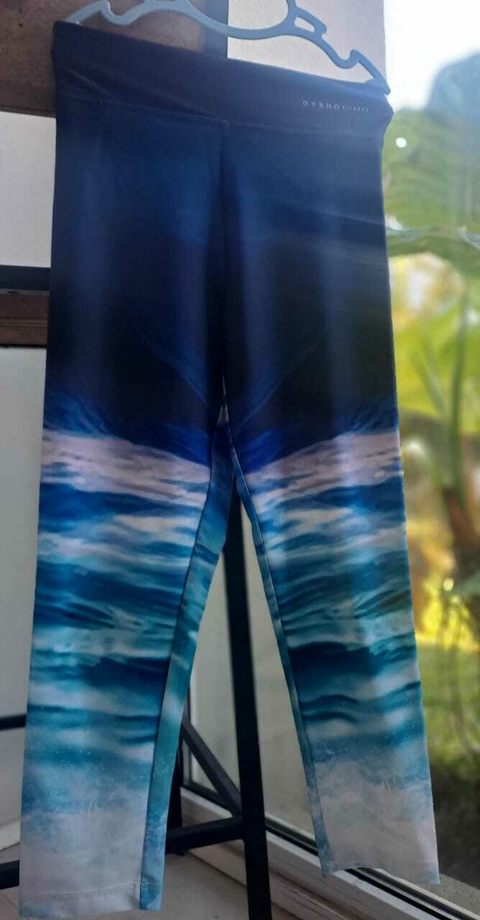 Calza azulcon degrade en celeste y rosa abajo - OYSHO FITNESS - Talle XS