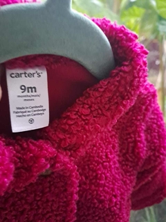 6M | Saco prendido de Bouclé forrado con micro polar, magenta - CARTERS - Talle 6 meses en internet