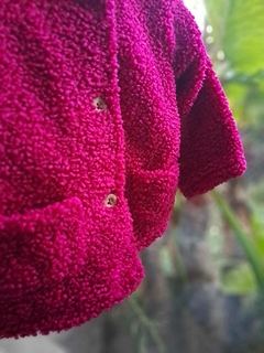 6M | Saco prendido de Bouclé forrado con micro polar, magenta - CARTERS - Talle 6 meses - comprar online