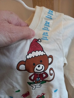 NUEVA- Remera blanca con estampa ositos, regalos y brillitos. PLACE, 24 meses. - comprar online
