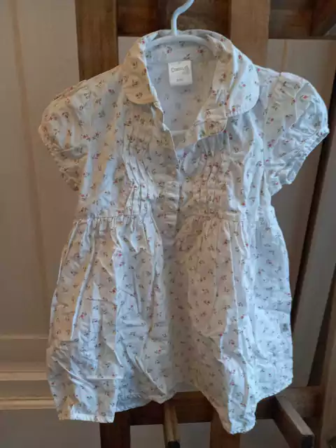 Vestido blanco con flores MC. Coniglio. 24 meses,