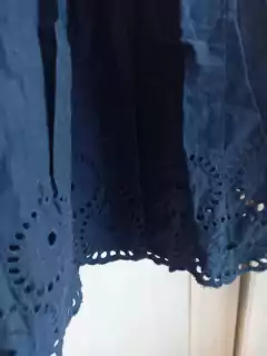 Vestido azul con breteles y calado abajo. GAP. 12/18 meses. - comprar online