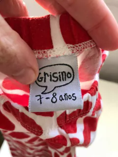 Calza con corazones rojos. GRISINO. 7/8 años. - comprar online