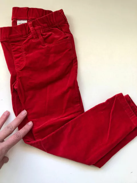 Pantalón de corderoy rojo. CARTERS. 3 años.