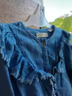 Camisa ML denim con volados- ZARA. 2/3 años. - comprar online