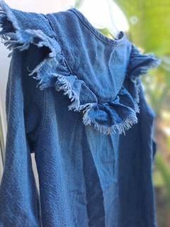 Camisa ML denim con volados- ZARA. 2/3 años. en internet