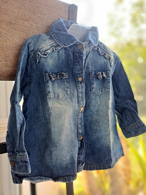 6/9M | Camisa de jean c volados - ADVANCED- Talle M (6a9 meses)