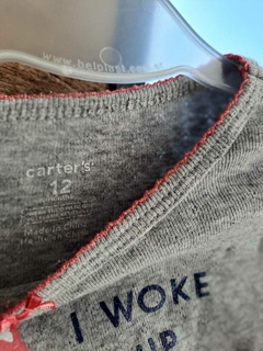 Remera ML gris c zorrito - CARTERS - Talle: 12 meses - comprar online