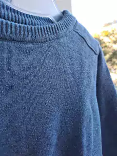 Sweater azul c hombros de algodon - YAMP -Talle 24 meses - comprar online