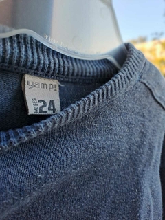 Sweater azul c hombros de algodon - YAMP -Talle 24 meses en internet