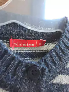 3/6M | Sweater de guardas en rojo y azul - MIMO - Talle S (3a6 meses) en internet