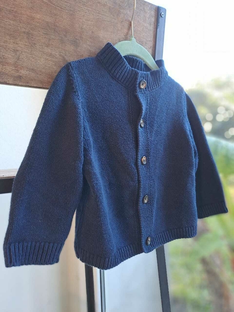 Sweater azul prendido. Baby Cottons. 18 meses.